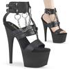 Pleaser - ADORE761 Sandaal met enkelband, Paaldans schoenen - Paaldans schoenen - Zwart Product image